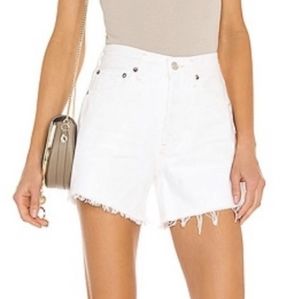 Agolde Cut Off Shorts, White in size 26